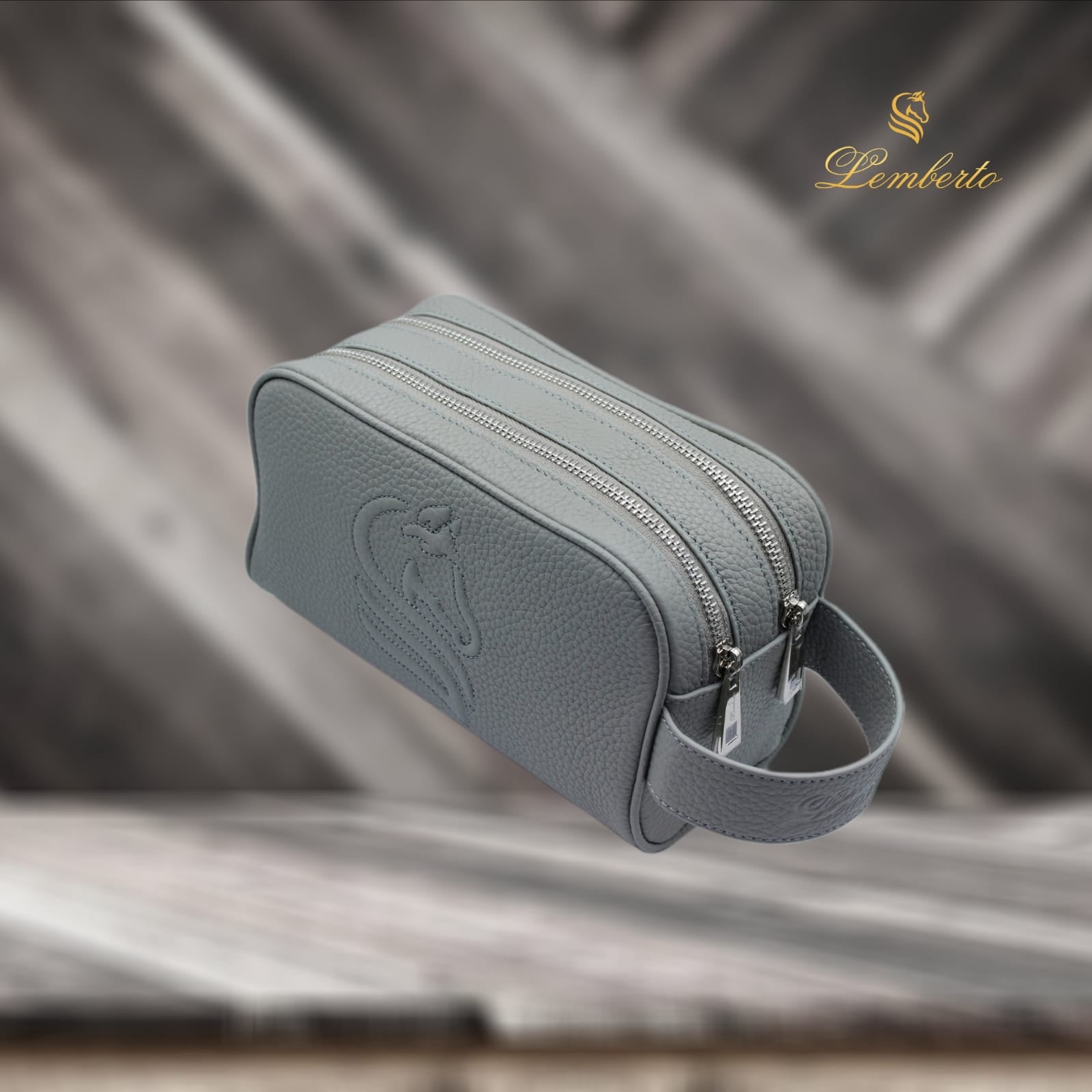 Premium Men’s Genuine Leather Handbag / Toiletry Pouch by Lemberto