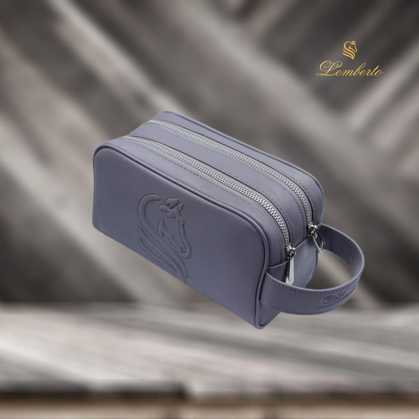 Premium Men’s Genuine Leather Handbag / Toiletry Pouch by Lemberto