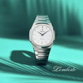 Men’s Ultra Thin Silver & Pure White Watch by Lemberto
